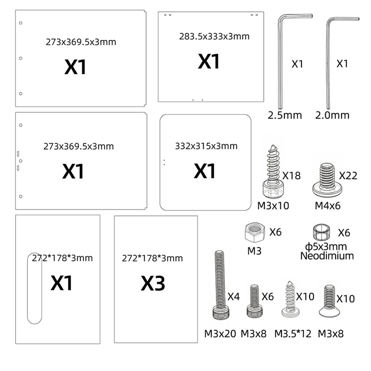 Enclosure 3D Printer - [PACK ÉCONOMIQUE] Kit d'enceinte pour imprimante