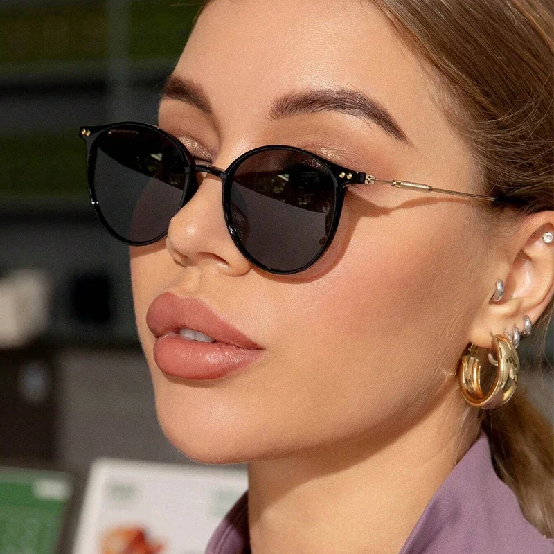 Uv Resin - Nouvelles lunettes de soleil rondes vintage