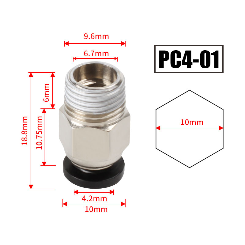 Connecteurs pneumatiques PC4-M - Bowden Tube avis et prix