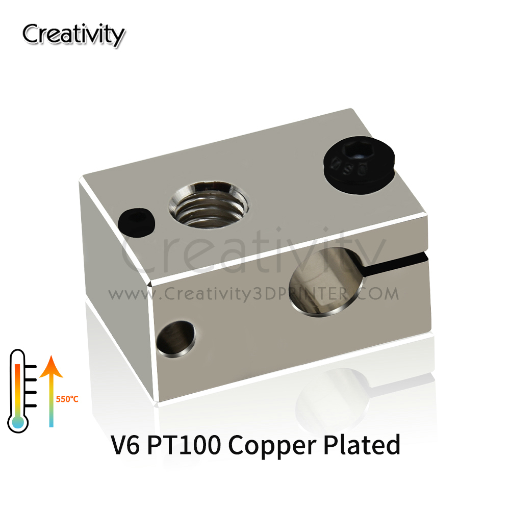 Bloc chauffant V6 PT100 en cui - Direct Drive Extruder avis et prix