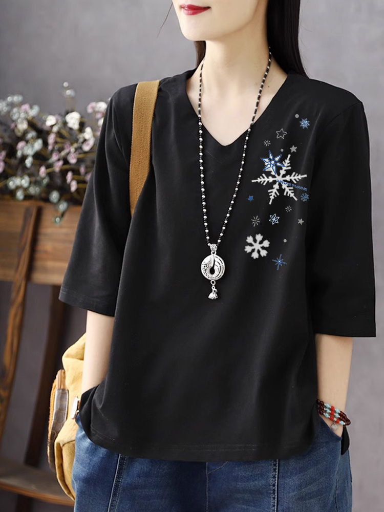 T-shirt en pur coton à col en  - Resin Vat avis et prix